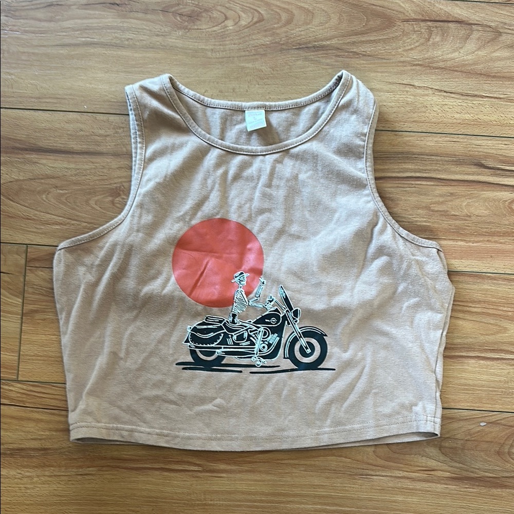 ROMWE Cropped Graphic Tank
